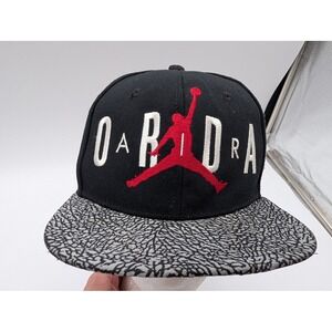 Nike Jordan Youth Snapback Hat Black Red Jumpman Elephant Print 617845-167579